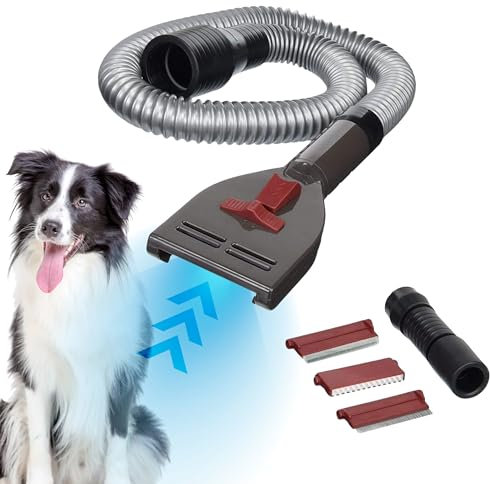 Penn-Plax VacGroom Pet Grooming and Shedding Vacuum Attachment Kit – Great for Dogs, Cats, and Your Furniture! Works With Almost All Vacuum Brands
