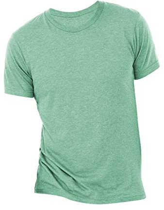 Canvas Mens Triblend Crew Neck Plain Short Sleeve T-Shirt (XL) (Sea Green Triblend)