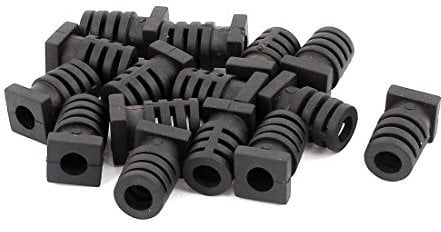 Sourcingmap 15 Pcs Rubber Strain Relief Cord Boot Guard Wire Cable Sleeve Hose 20mm x 6mm
