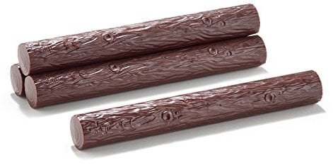 siku 7049, Zubehör-Set Baumstämme, 1:32, Kunststoff, Braun, 10 Stück, Kombinierbar mit bestehenden Spielwelten