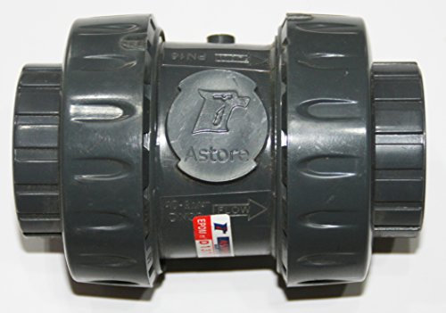 PVC Rückschlagventil mit O-Ring, 2x Klebemuffe, 50 mm