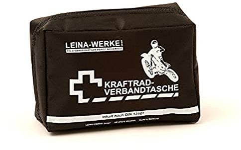 Leina-Werke 17012 Kraftrad-Verbandtasche Typ II mit Klett, Rot/Schwarz