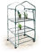Relaxdays Serra Vivaio per Giardinaggio, 3 Ripiani, HLP 130x70x48 cm, Accessorio Giardinaggio con Ruote, Trasparente