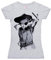 Logoshirt® Pippi Langstrumpf I Pirat I T-Shirt Print I Damen I kurzärmlig I grau-meliert I Lizenziertes Originaldesign I Größe M
