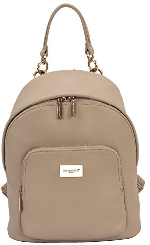 David Jones - Damen Kleine Rucksack Backpack - Frauen Weiches PU Leder Daypack - Casual City Mode Tagerucksack Schultasche Schulranzen Schulrucksack - Damenrucksack Städt Mädchen Fashion - Taupe Beige