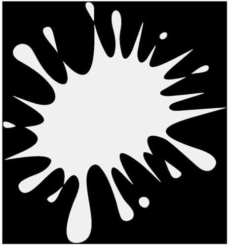 Samunshi® Farbkleckse Aufkleber Klecks Sticker 19 x 20cm hellgrau