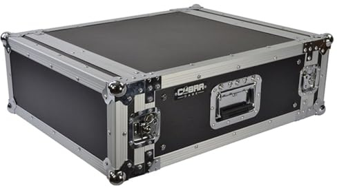 19 4U Rack Flight Case 520mm Deep Removable Lids, Strong Ply Construction