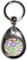 BadgeBeast.co.uk Knuckle Duster Pattern - Chrome Tear Drop Shaped Double Sided Key Ring