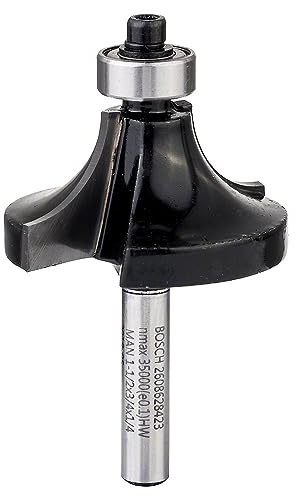 Bosch 1x PRO Abrundfräser, R 1/2, S 1/4 | für Weichholz, Hartholz, Ø 38,1 mm, Professional Zubehör Oberfräsen, Kantenfräse