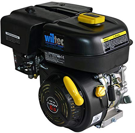 LIFAN 168 Handstart Benzinmotor mit 6,5 PS Einzylinder für Kleinmaschinen & Karts, luftgekühlter 4-Takt Motor mit 19,05 mm Kurbelwelle, OHV-Ventilsteuerung & 196 cc Hubraum