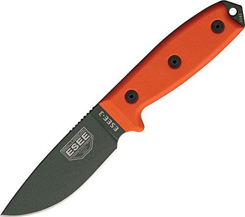 ESEE ES3PKOOD Cuchillo a Lama Fissa,Unisex - Adultos, Verde, un tamaño