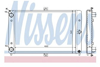 NISSENS 62351 Kühler Motorkühlung Kühler Wasserkühler Motorkühler für LADA SAMARA (2108, 2109, 2115, 2113, 2114) 2108130101210 2108130101220