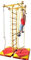 NiroSport Sprossenwand Kinderzimmer M1 Gelb aufbau ohne Bohren Kletterwand Turnwand Klettergerüst Kinder Indoor Klimmzugstange
