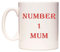 WeDoMugs Number 1 Mum - Ceramic 11oz Coffee Tea Gift Mug Cup