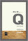 nielsen Bilderrahmen, 20 x 30 cm, Holz, Dunkelgrau, Fotorahmen zum Auftstellen und Aufhängen im Hoch- & Querformat, Echtglas, Quadrum