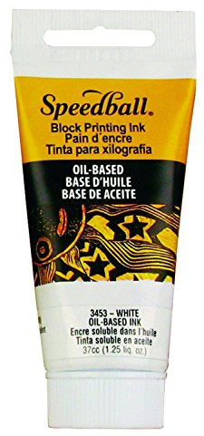 Speedball Art Products Company 003453 37cc Oil Block Ink, White