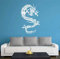 INDIGOS UG WANDTATTOO w007 Drache Drachen China Japan Monster 80x52, Silber - Dekoration Fensterfolie - Wandaufkleber - Kinderzimmer Wohnzimmer Schlafzimmer Küche Badezimmer Büro Hotel