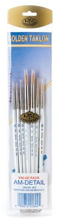 Royal and Langnickel Detail Brush Set - Royal Gold (Pack of 7)