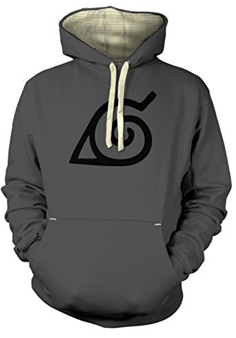 KONOHA Leaf Hoodie (Premium) – Japanische Anime Hoodie, Rot
