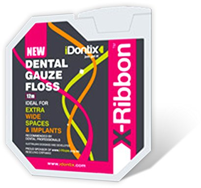 iDontix X-Ribbon Dental Gauze Floss 12 m (Pack of 1) ROLL