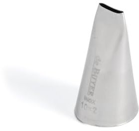 De Buyer - Douille à ruban en inox - 10 x 2 mm - En Inox, Idéale pour Décorer, Garnir et Remplir, Sans Soudure pour Hygiène Parfaite, S'Adapte aux Poches Pâtissières, Argent
