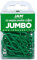 JAM PAPER Farbige Jumbo Büroklammern - Groß 50,8 mm - Grüne Büroklammern - 75/Packung