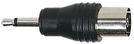 Black 3.5 mm Mono Plug to Coaxial Socket