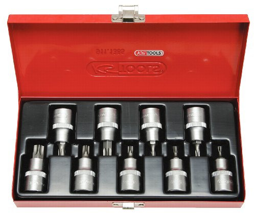 KS Tools 911.1386 Jeu de douilles tournevis 1/2 Torx percé