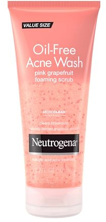 Neutrogena Oil Free Pink Grapefruit Acne Face Scrub, 6.7 oz