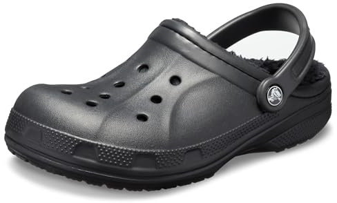 Crocs Unisex Ralen Lined Holzschuh, Schwarz, 38 EU