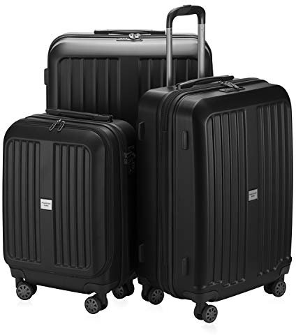 Hauptstadtkoffer - X-Berg - Koffer-Set Trolley Hartschale, TSA, 55 x 65 x 75 cm, 257 Liter, Schwarz matt