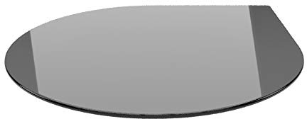 Funkenschutzplatte Tropfen 110cm Schwarz Glasplatte ohne Dichtung | Glasbodenplatte, Glas, universal, Kaminofen, Kamin