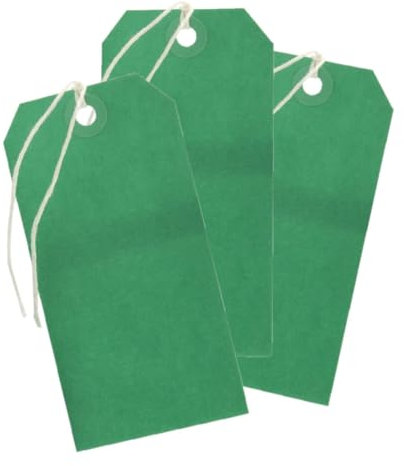 Q-Connect KF01624 Lot de 1 000 étiquettes avec ficelle Vert 120 x 60 mm