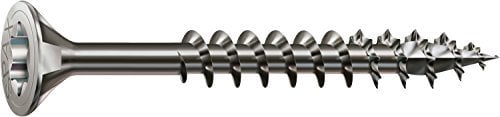 SPAX Universalschraube aus Edelstahl rostfrei A2, 5,0 x 40 mm, 200 Stück, T-STAR plus, Senkkopf, Teilgewinde, 4CUT, 0197000500403