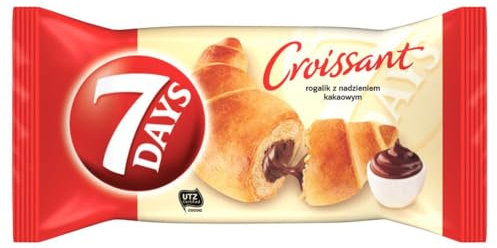 7 Day's Croissant mit Kakao Füllung 60g (Packung mit 30)