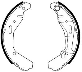 FERODO Bremsbacken Satz für Trommelbremse Hinten Kompatibel mit OPEL AGILA A H00 200mm FSB4007