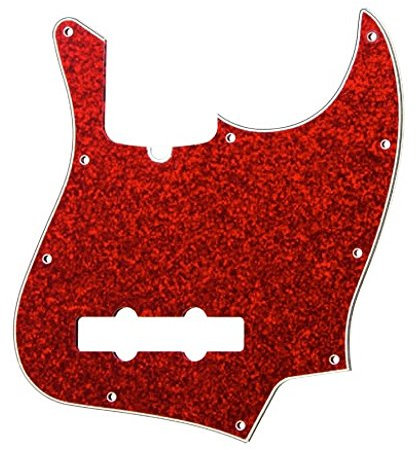 D'Andrea DPP JB RDS Pro Pickguard J Bass für E-Gitarre, Red Sparkle