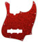 D'Andrea DPP JB RDS Pro Pickguard J Bass für E-Gitarre, Red Sparkle