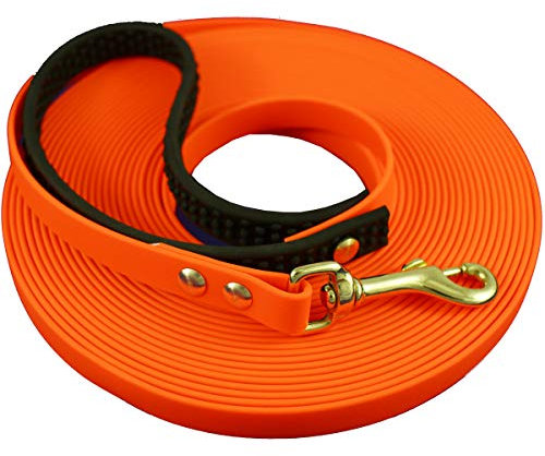 BioThane Schleppleine 5,00 Meter Neon Orange 19 mm breit