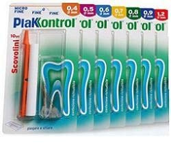 Plakkontrol® scovolini per l'igiene dentale con manico intercambiabile - 0,8 mm, conf. 10 pz, peso confezione: ℮ 14 g