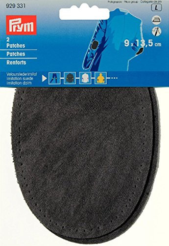 Prym 929331 Patches Imitation Suede Iron-on 9 x 13.5 cm Medium Grey