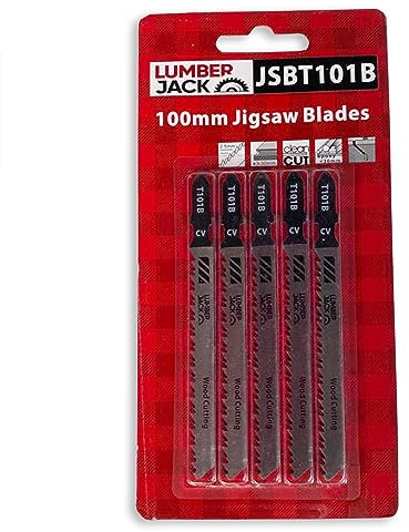 LUMBER JACK T101B Jigsaw blades 5 piece set, High Carbon Steel T-Shank Jig saw blade HSS Assorted Professional 5 Pack for Bosch Dewalt Makita & Milwaukee