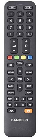 1454 Telecomando di Ricambio Compatibile per Telefunken TE 32130 N17 H LED Slim, 32910 B17 FH, 32980 N17 H Slim, TE24125B29FC10, Inno Hit HI22875WT