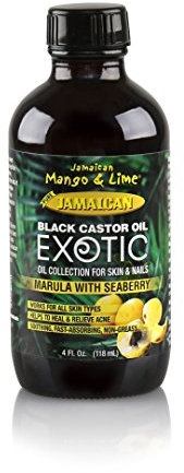 Jamaican Mango & Lime Black Castor Oil Exotic Marula with Seaberry - oil treatment for skin, nails and hair 118ml