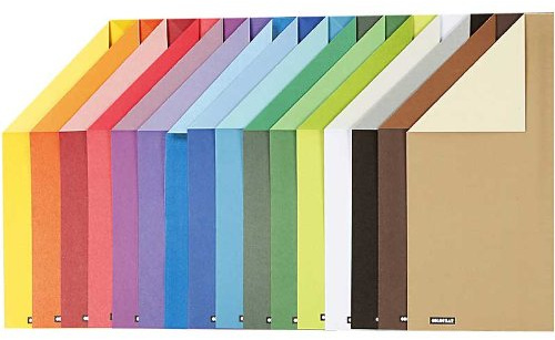 Color Bar Karton, A4, 21 x 30 cm, 250 cm, einfarbig, 16 Blatt