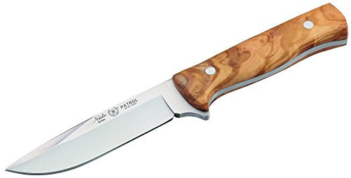 Nieto Unisex – Erwachsene Messer Gürtelmesser Patrol Full Tang Olivenholz Griffschalen Gesamtlänge: 22.7cm, Braun, 22,7 cm