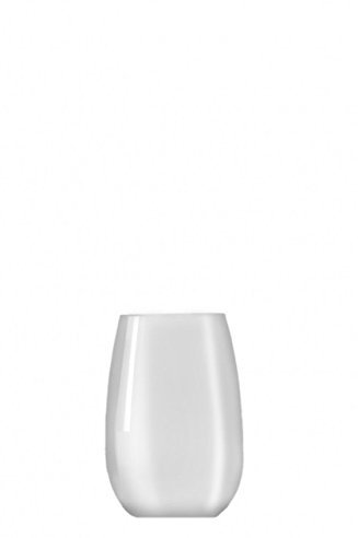 Bicchiere Vetro Tumbler Acqua Bianco ml 335 Stile White Moon cod.1922-04 cm 10,5h diam.7,5 by Varotto & Co.