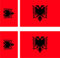 6 x Aufkleber Vinyl Sticker Auto Moto Koffer Laptop Flagge Albanien