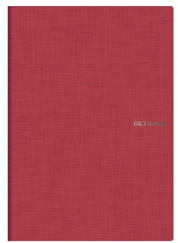 Fabriano Notizbuch, A4, Klammerheftung, kariert, Rot (5 Stück)