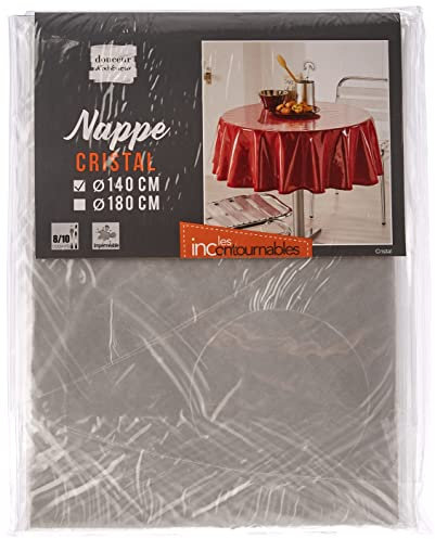 Décor Ligne 1710279 Nappe Cristal Uni Transparent 140 cm